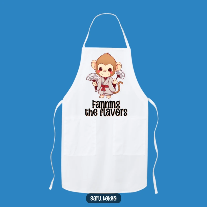 Funny Monkey Kimono Apron: Cook with Elegant Charm and Style