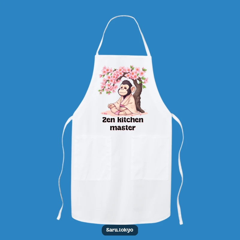 Funny Monkey Kimono Apron: Cook with Serene Focus and Style