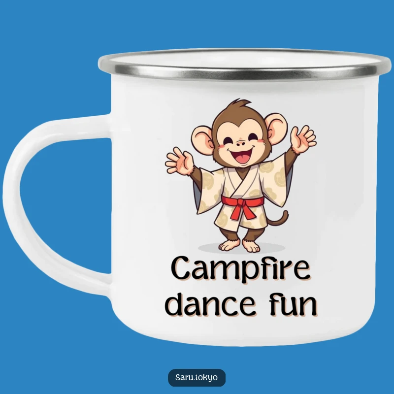 Funny Monkey Kimono Dance Camping Mug - Outdoor Dance Fun Gift