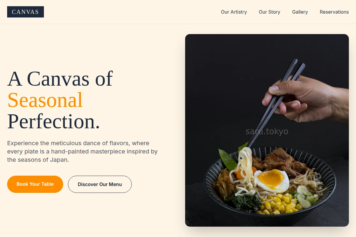 Canvas Japanese Food
