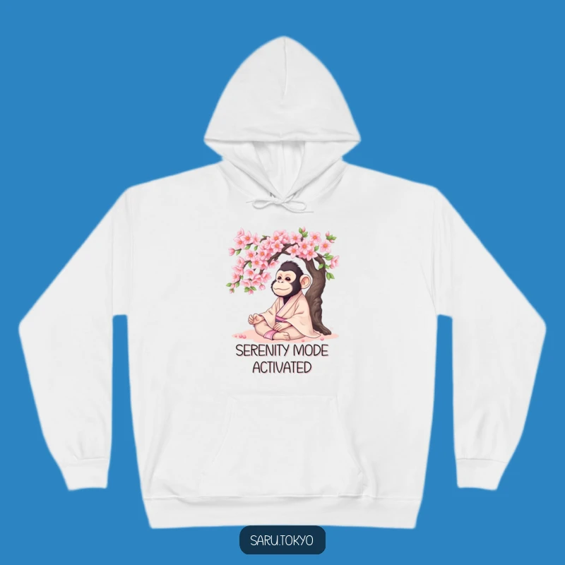 Cozy Funny Monkey Zen Kimono Hoodie: Serene Comfort, Peaceful Gift