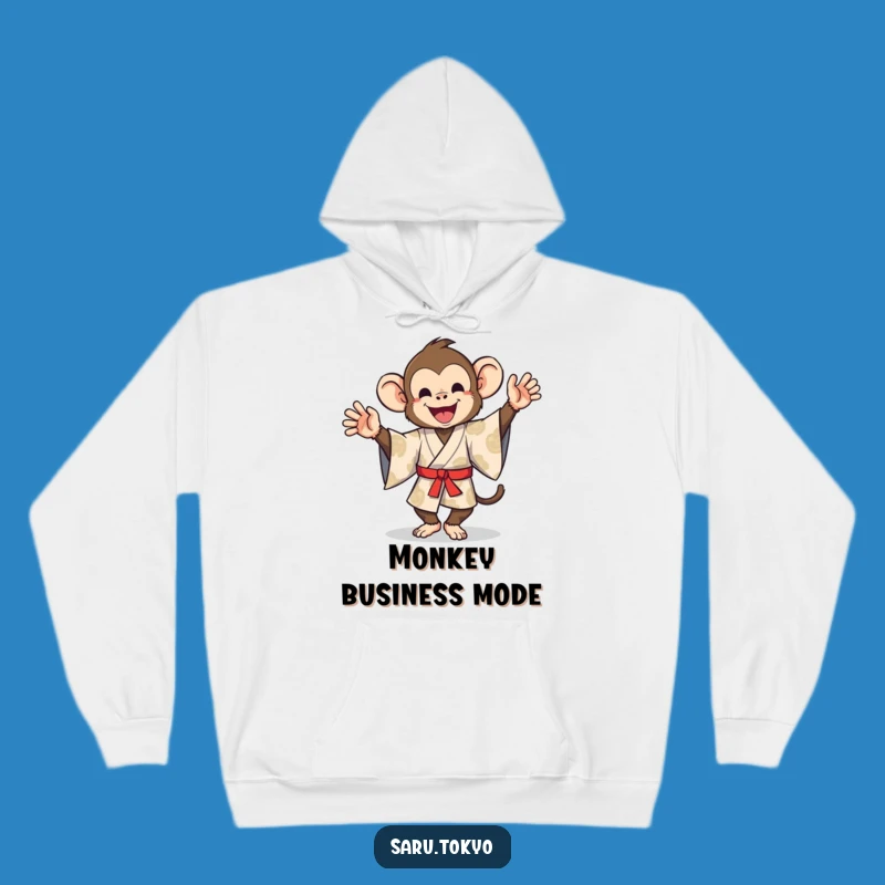 Funny Monkey Kimono Dance Hoodie - Cozy Silly Apparel Gift