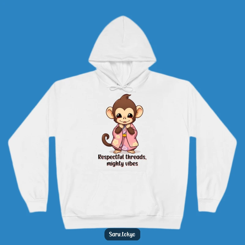 Cozy Funny Monkey Kimono Hoodie: Perfect Graceful Bowing Gift