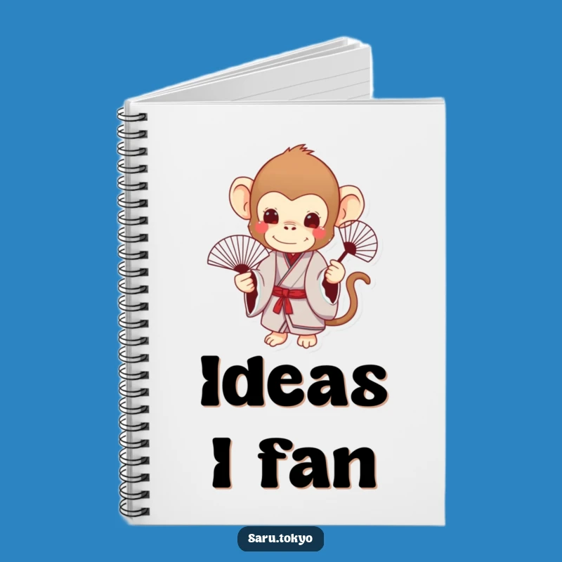 Funny Monkey Kimono Notebook: Elegant Notes with a Delicate Fan