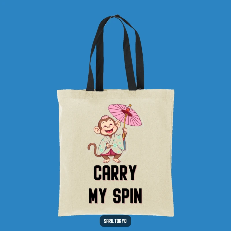 Funny Monkey Kimono Tote Bag: Carry Joyful Spins and Smiles