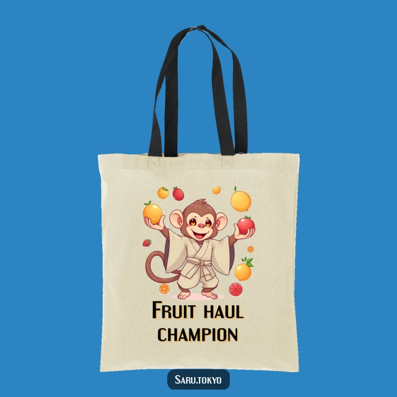 Funny Monkey Juggling Tote Bag - Chic Silk Kimono Accessory Gift