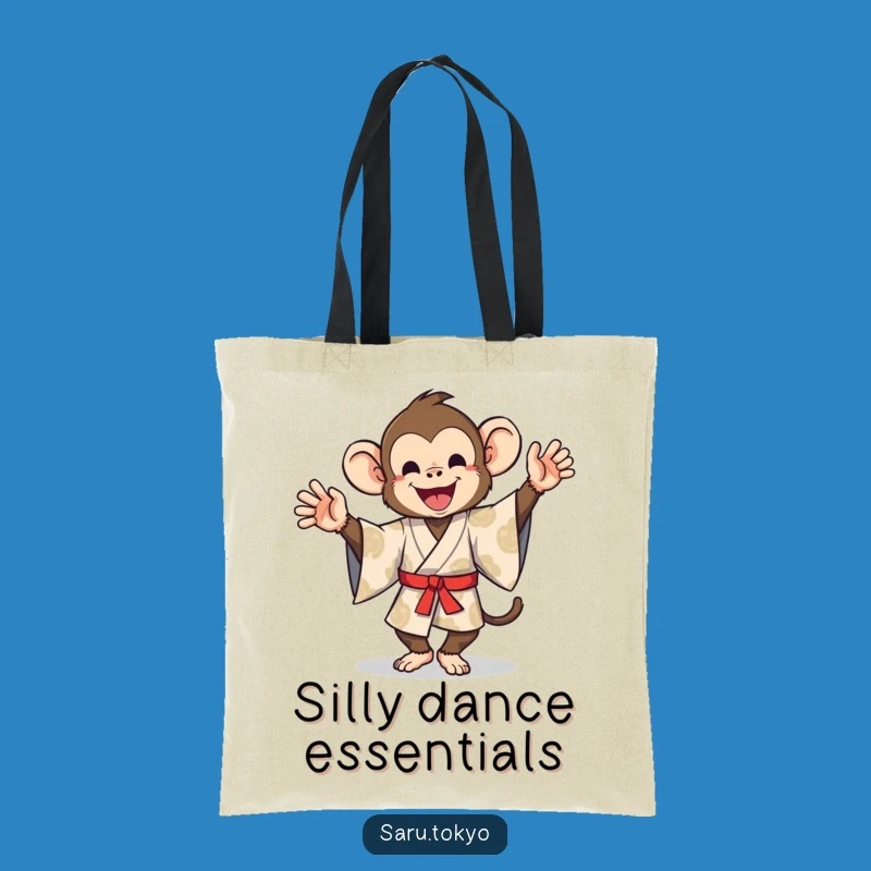 Funny Monkey Kimono Dance Tote Bag - Trendy Patterned Accessory Gift