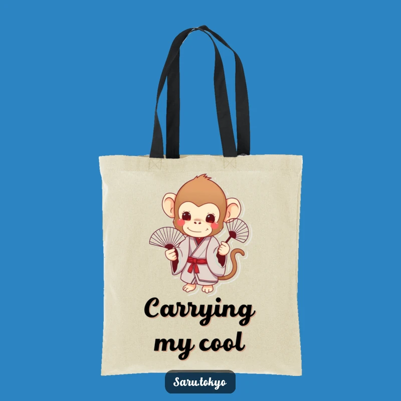 Funny Monkey Kimono Tote Bag: Carry Elegance and Humor Daily