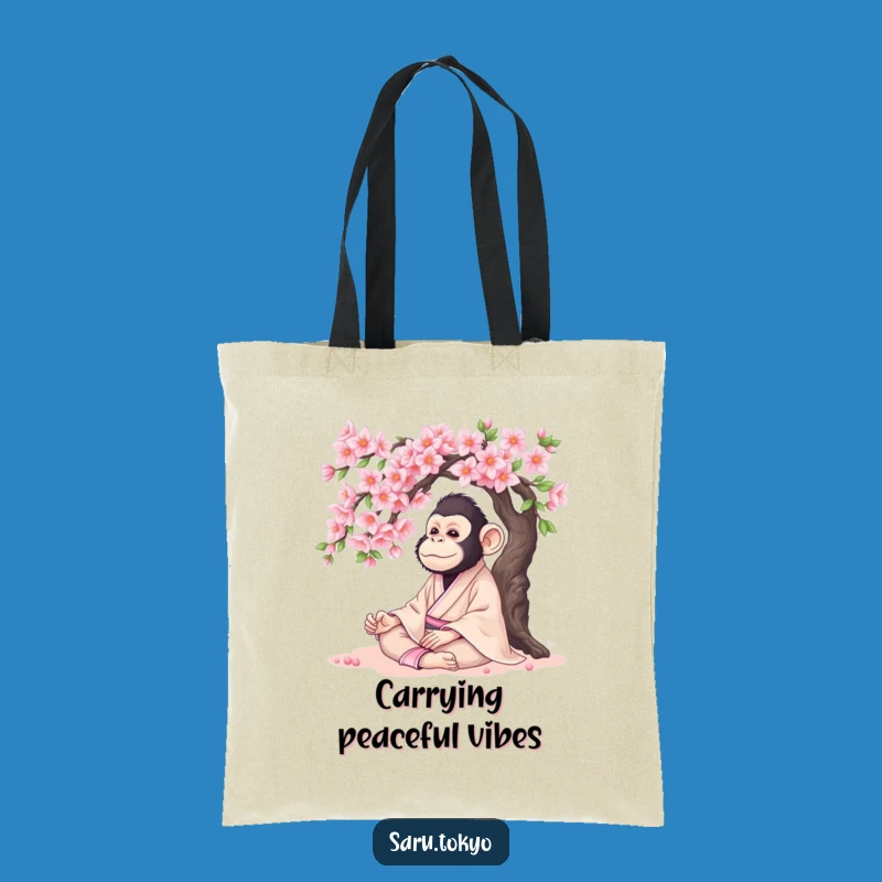 Funny Monkey Kimono Tote Bag: Carry Serenity and Calm Daily
